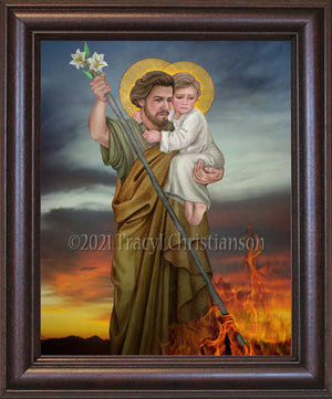 St. Joseph Terror of Demons Framed