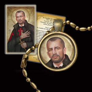 St. Camillus de Lellis Pendant & Holy Card Gift Set