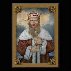 St. Alfred the Great Plaque & Holy Card Gift Set