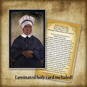 Mother Mary Lange Plaque & Holy Card Gift Set