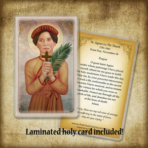 St. Agnes Le Thi Thanh Plaque & Holy Card Gift Set