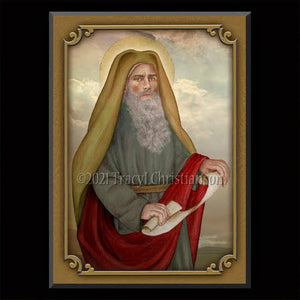 St. Zachariah Plaque & Holy Card Gift Set