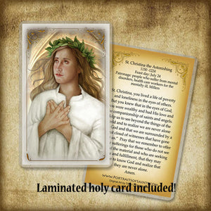 St. Christina the Astonishing Plaque & Holy Card Gift Set