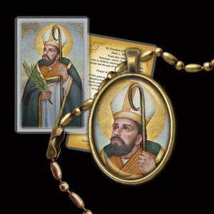 St. Erasmus of Formia Pendant & Holy Card Gift Set