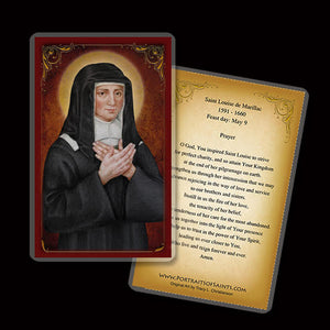 St. Louise de Marillac Pendant & Holy Card Gift Set