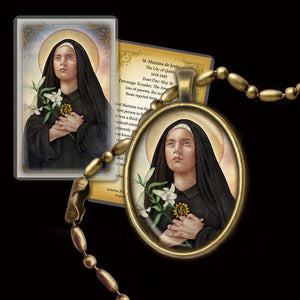 St. Mariana de Jesus de Paredes Pendant & Holy Card Gift Set