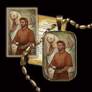 St. Eustace Pendant & Holy Card Gift Set