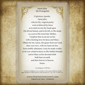 St. John the Evangelist (B) Holy Card