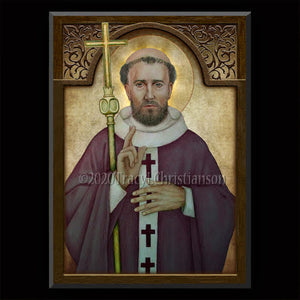 Pope St. Clement I Plaque & Holy Card Gift Set