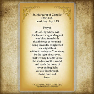 St. Margaret of Castello Holy Card